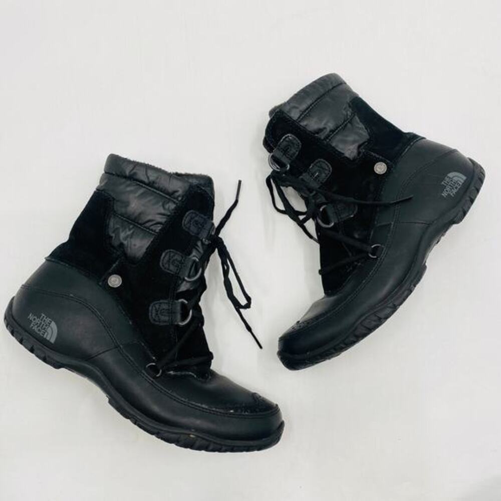 The north face black winter lined boots